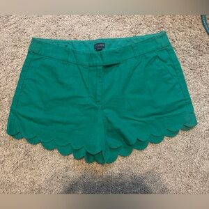 J. Crew Linen Scalloped Shorts
